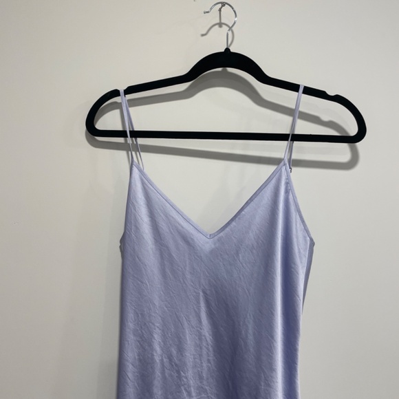 Aritzia Wilfred Only Slip Satin Midi Dress in Pale Violet - Picture 5 of 12